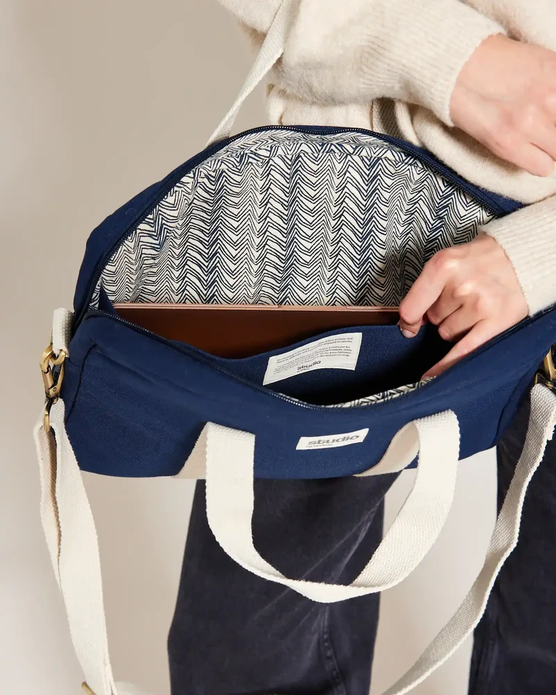 Sac ordinateur coton bio Studio by Hindbag Luis à personnaliser