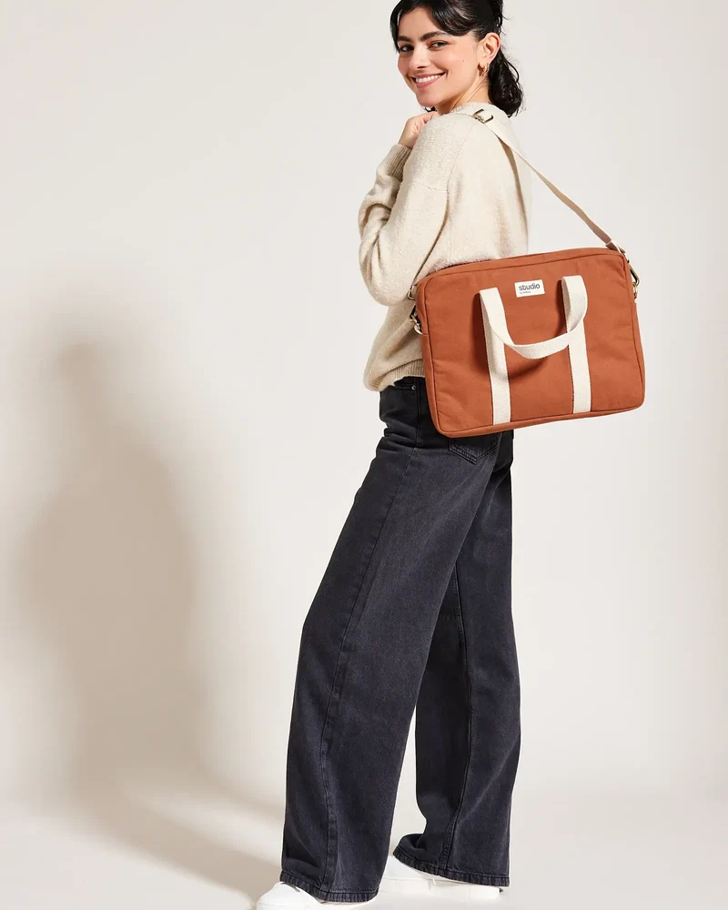 Sac ordinateur coton bio Studio by Hindbag Luis à personnaliser