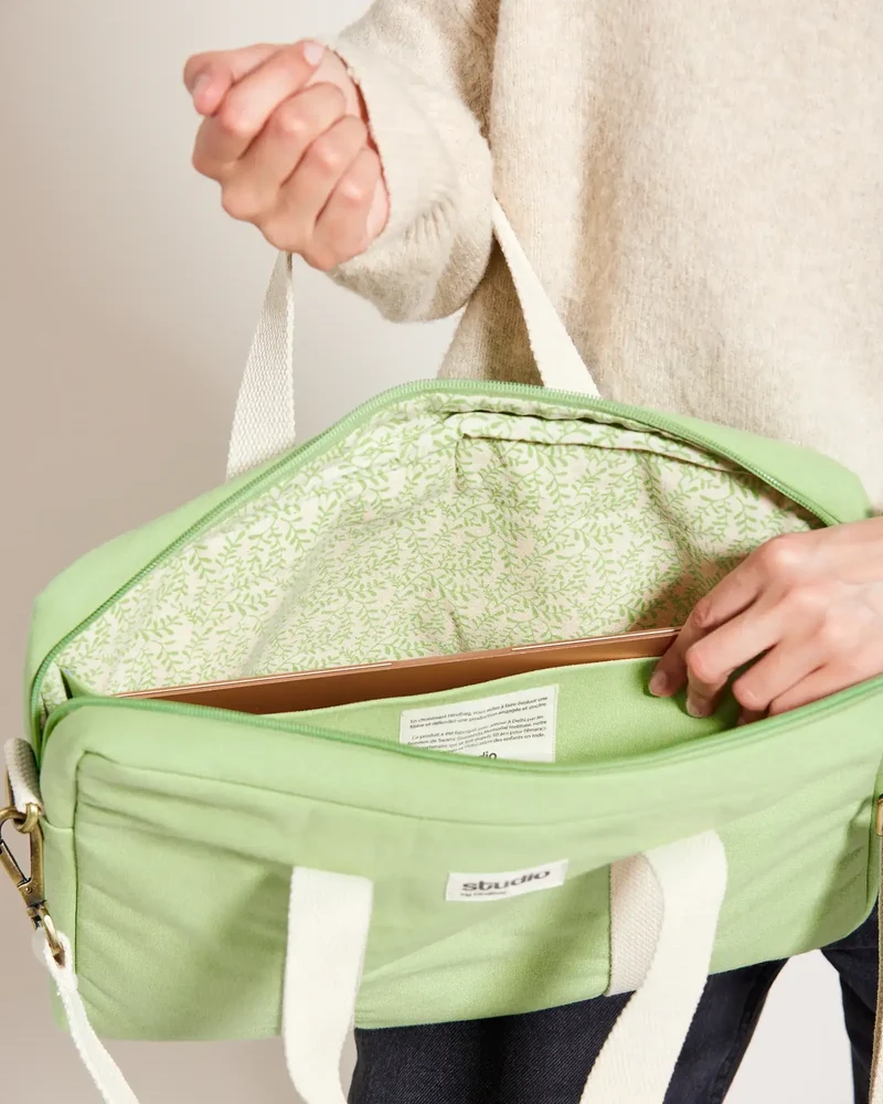Sac ordinateur coton bio Studio by Hindbag Luis à personnaliser
