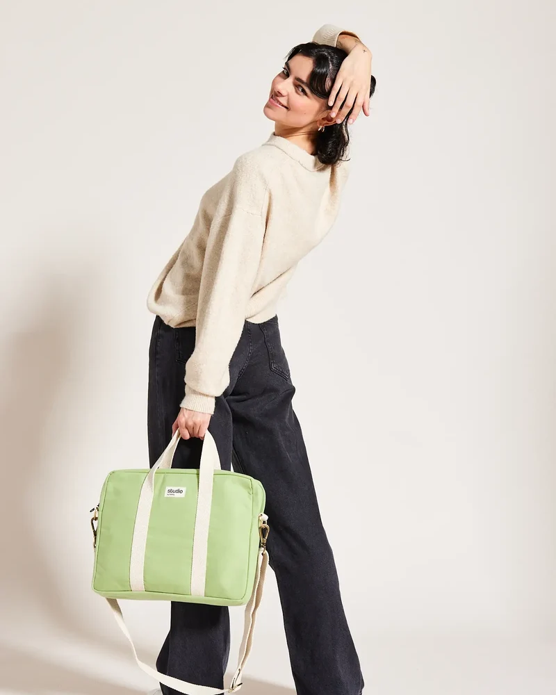 Sac ordinateur coton bio Studio by Hindbag Luis à personnaliser