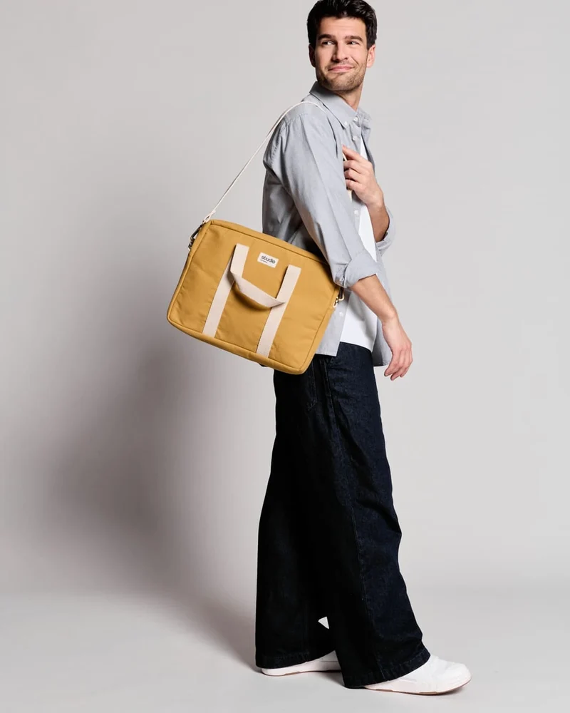 Sac ordinateur coton bio Studio by Hindbag Luis à personnaliser