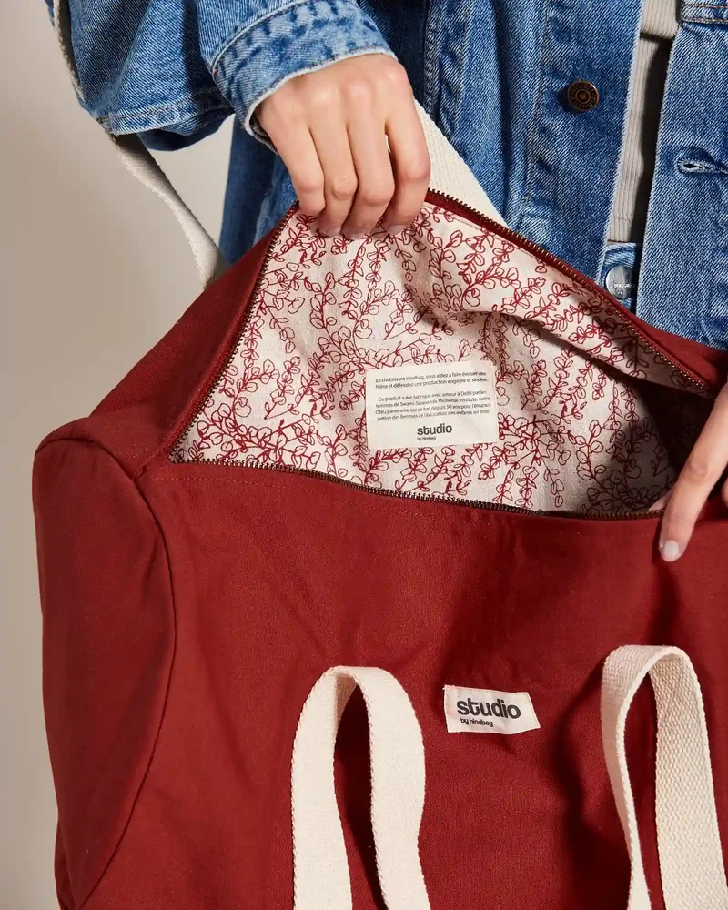 Sac polochon coton bio Studio by Hindbag Sam à personnaliser