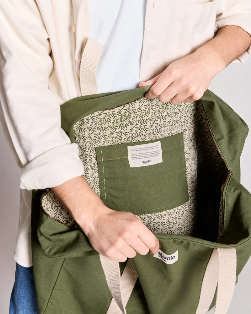 Sac de voyage coton bio Studio by Hindbag Gabriel à personnaliser