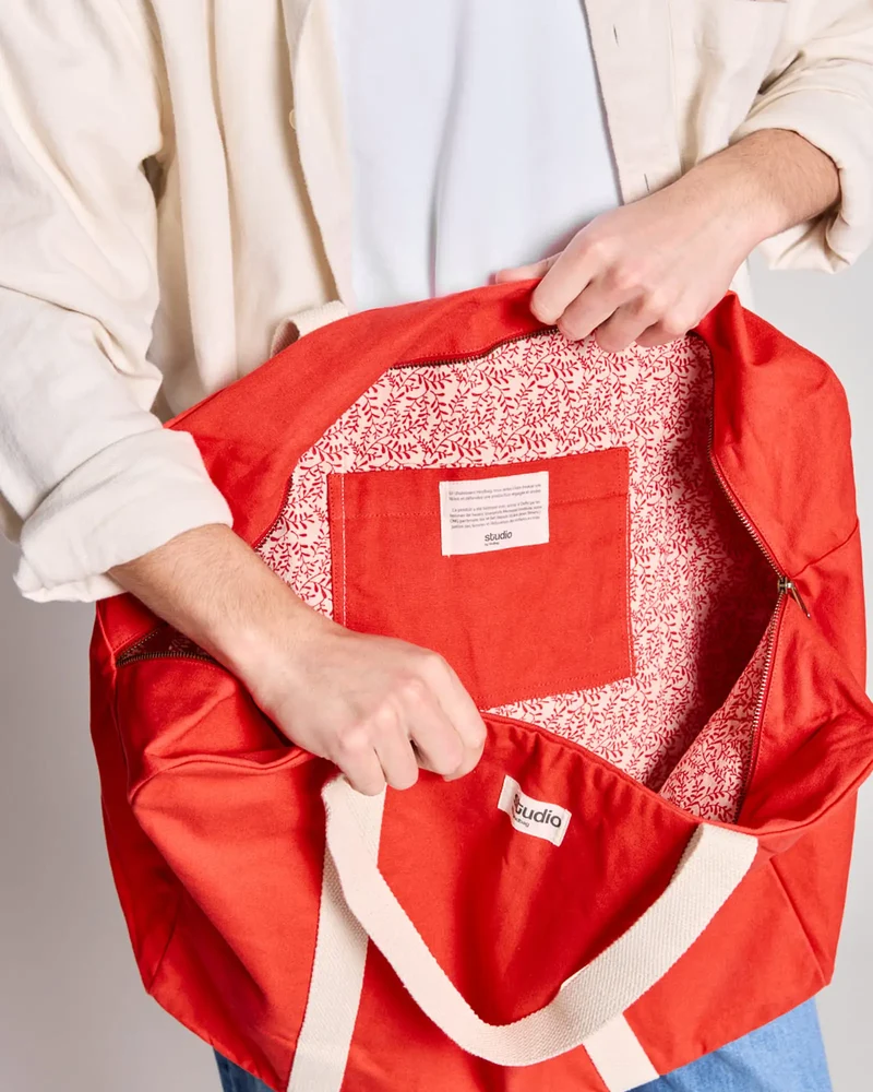 Sac de voyage coton bio Studio by Hindbag Gabriel à personnaliser