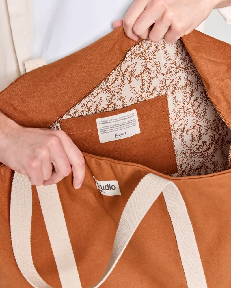 Sac de voyage coton bio Studio by Hindbag Gabriel à personnaliser