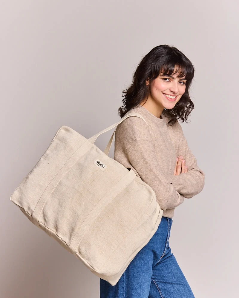 Sac de voyage coton bio Studio by Hindbag Gabriel à personnaliser