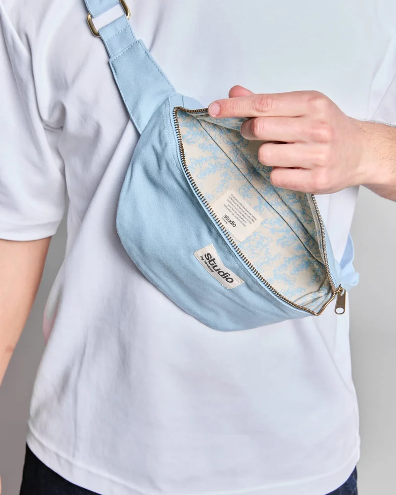 Sac banane coton bio Studio by Hindbag Valentine à personnaliser