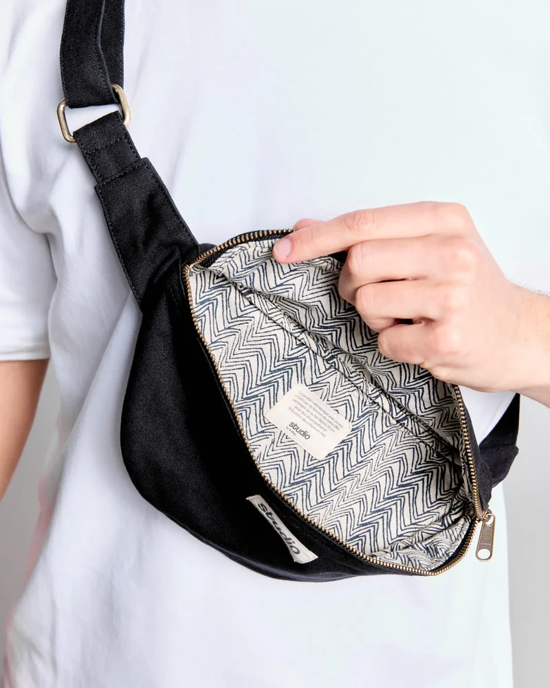 Sac banane coton bio Studio by Hindbag Valentine à personnaliser