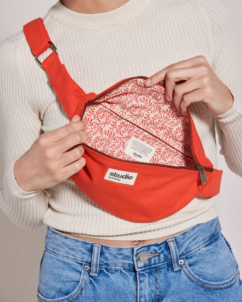 Sac banane coton bio Studio by Hindbag Valentine à personnaliser