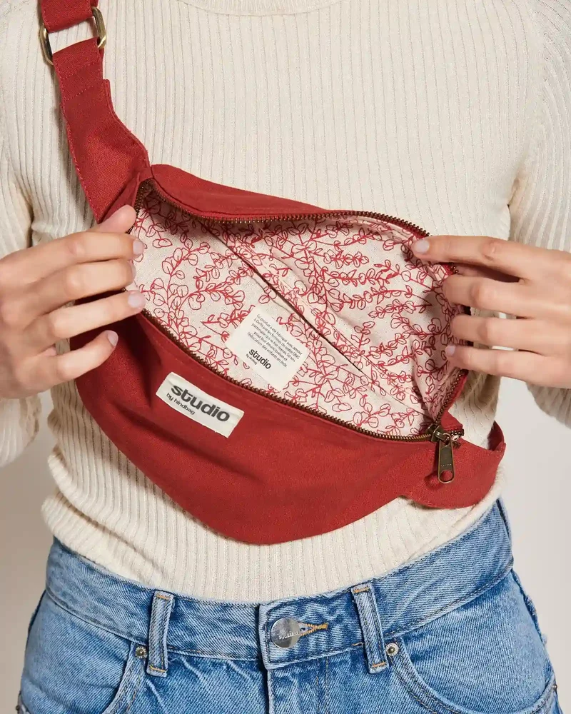 Sac banane coton bio Studio by Hindbag Valentine à personnaliser