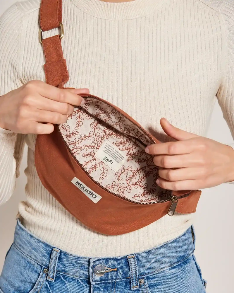 Sac banane coton bio Studio by Hindbag Valentine à personnaliser