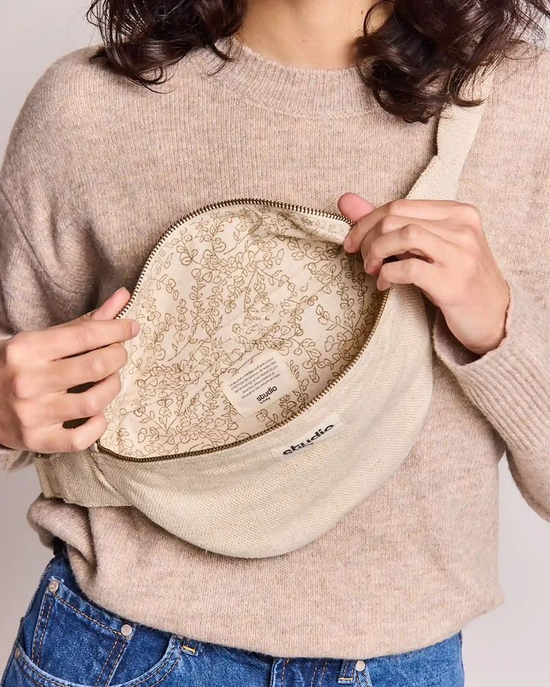 Sac banane coton bio Studio by Hindbag Valentine à personnaliser