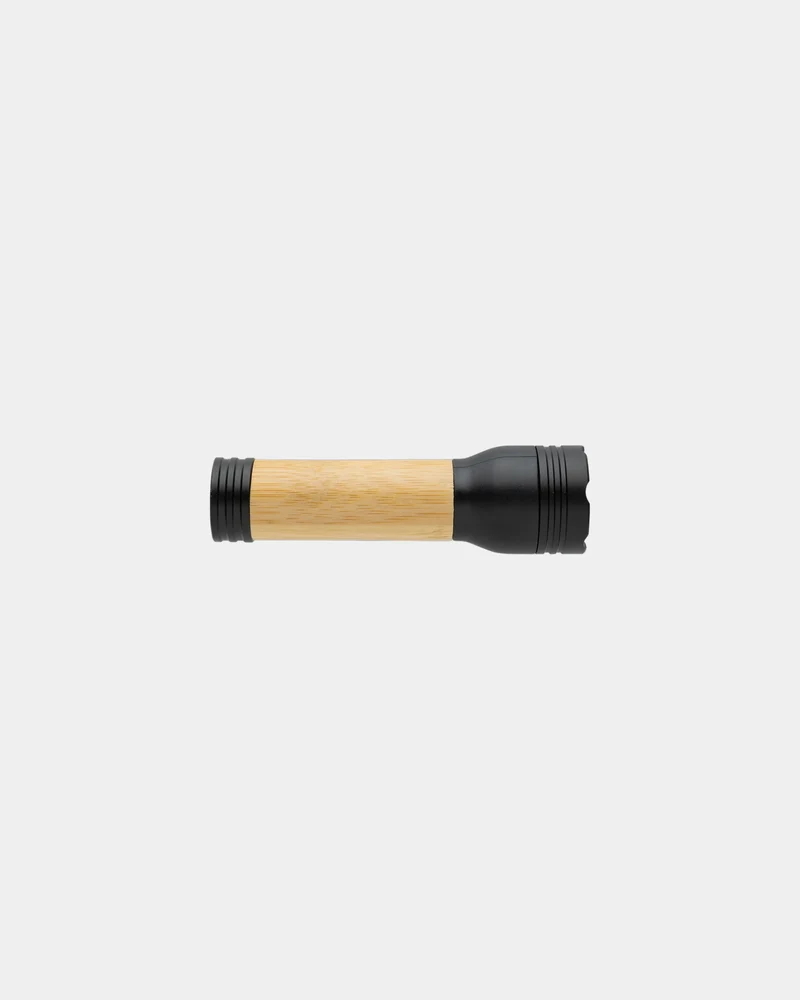 Lampe torche ABS recyclé et bambou 1W à personnaliser