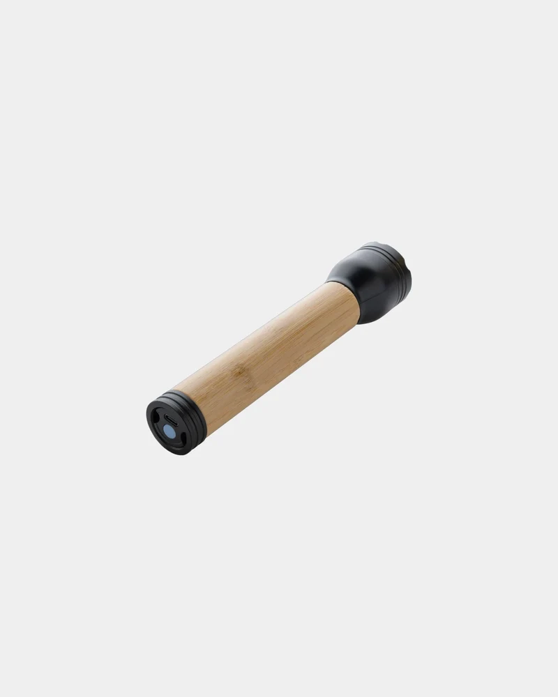Lampe torche ABS recyclé et bambou 5W à personnaliser