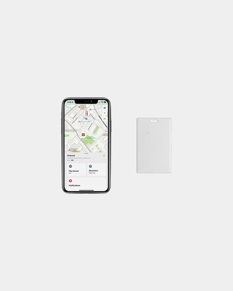 Carte géolocalisation ABS recyclé Findcard à personnaliser