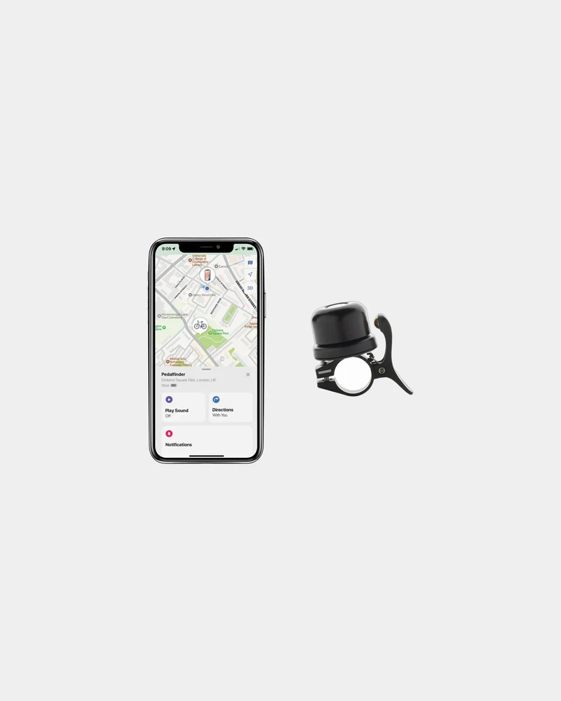 Sonnette de vélo étanche Pedalfinder à personnaliser
