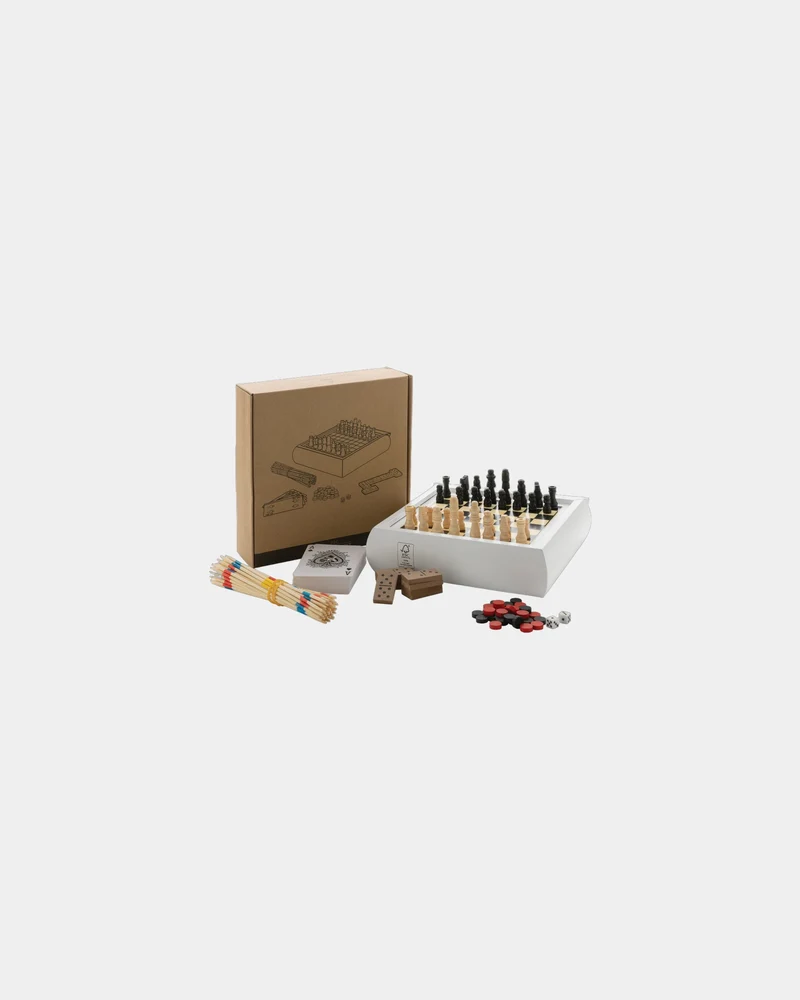 Set de jeux 5 en 1 en bois à personnaliser