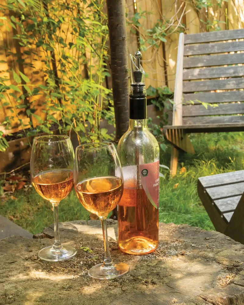 Tige rafraîchissante inox argent Vino à personnaliser