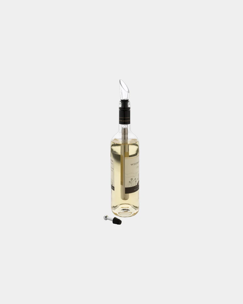Tige rafraîchissante inox argent Vino à personnaliser