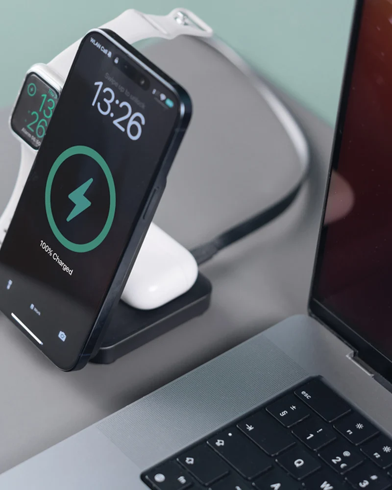 Chargeur 3 en 1 ABS recyclé Urban Vitamin Arcadia à personnaliser