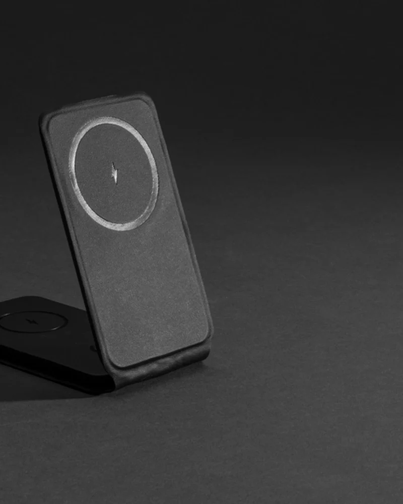 Chargeur magnétique PU recyclé 15W à personnaliser