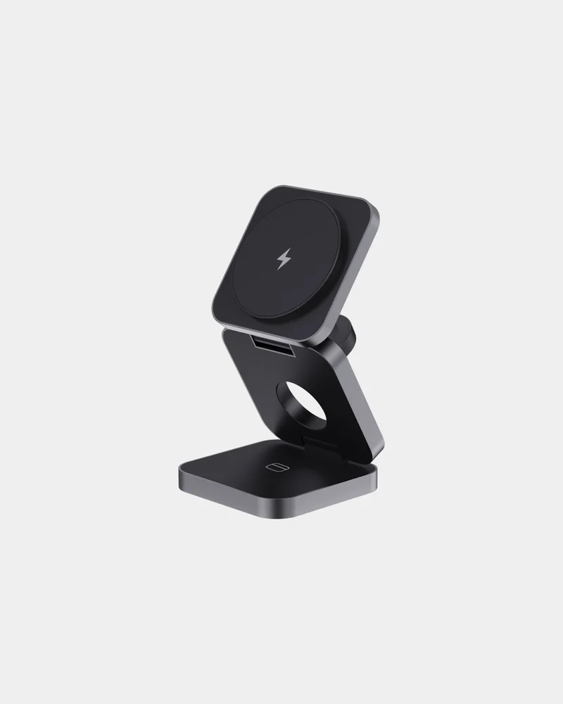 Chargeur 15W pliable aluminium recyclé à personnaliser