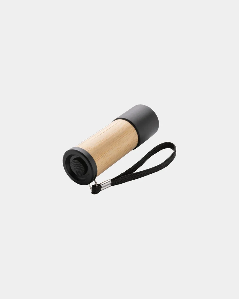 Lampe torche en bambou et plastique recyclé à personnaliser