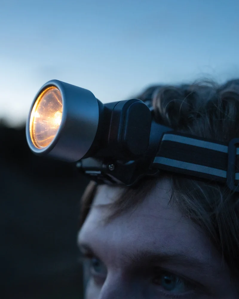 Lampe frontale 3 LED argent à personnaliser