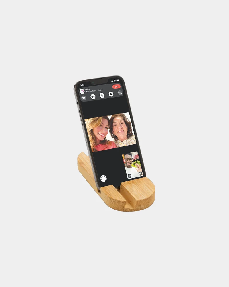 Support tablette ou téléphone en bambou à personnaliser