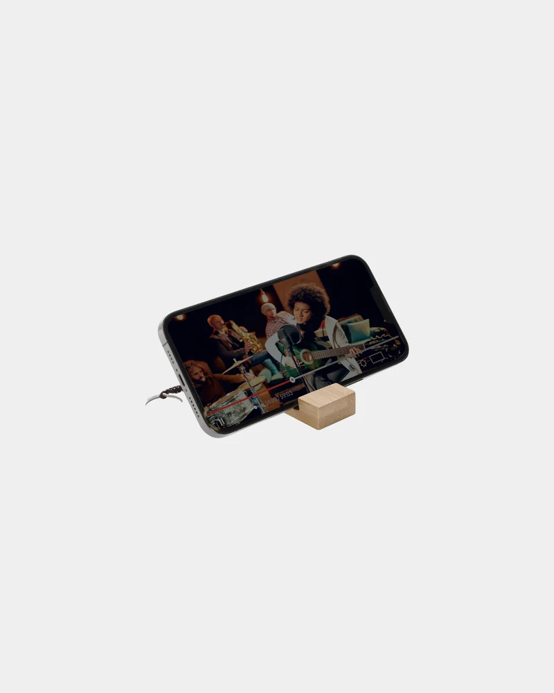 Support téléphone en bambou à personnaliser