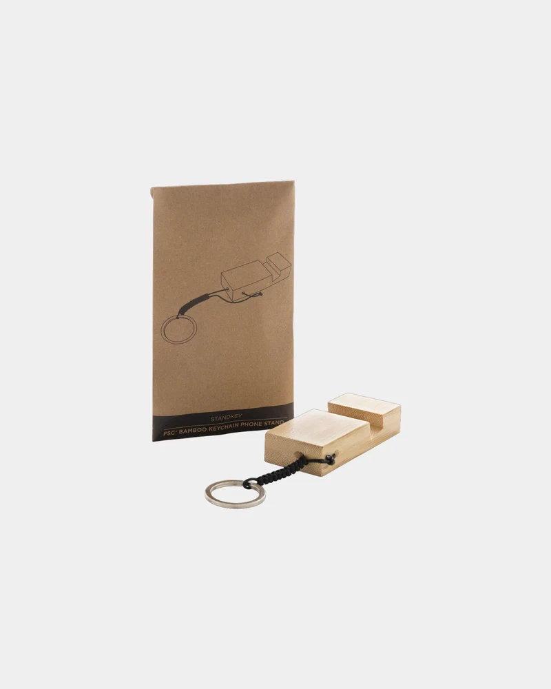 Support téléphone en bambou à personnaliser