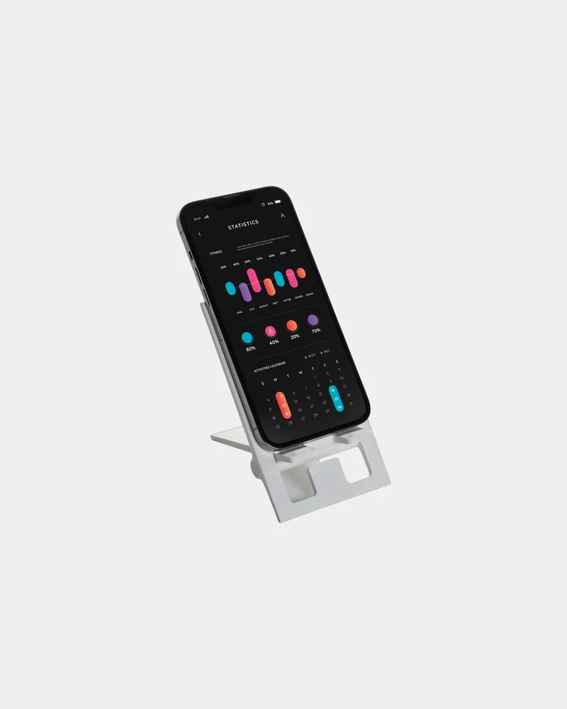 Support téléphone pliable ABS recyclé à personnaliser