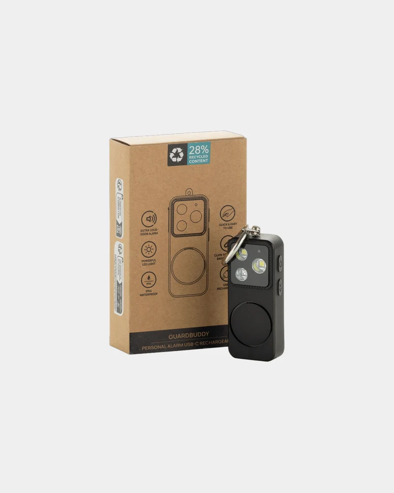 Alarme personnelle ABS recyclé GuardBuddy à personnaliser