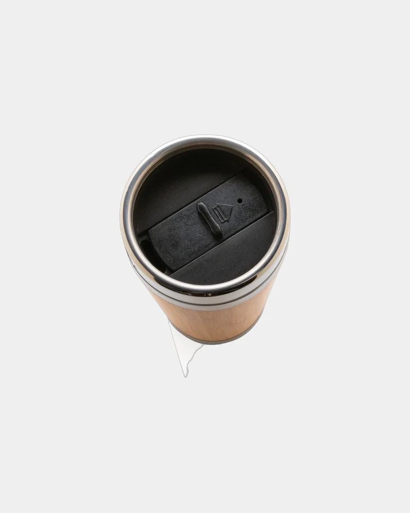Mug double paroi en bambou à personnaliser