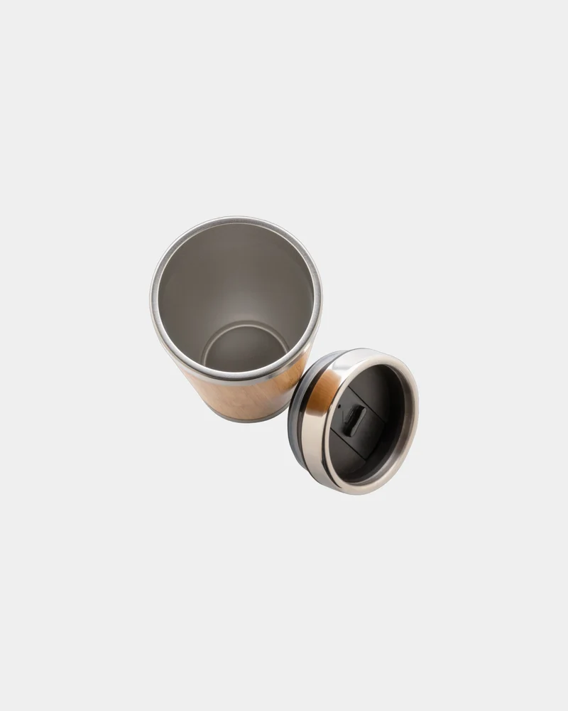 Mug double paroi en bambou à personnaliser
