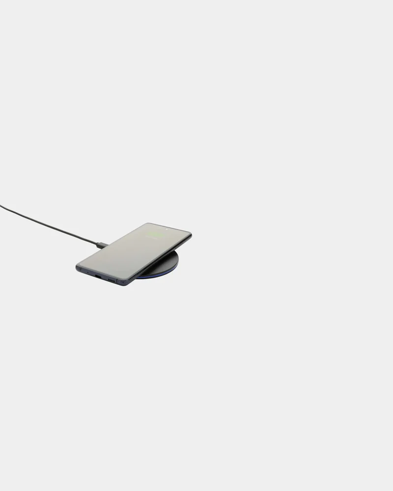 Chargeur rapide sans fil 15W en plastique recyclé à personnaliser