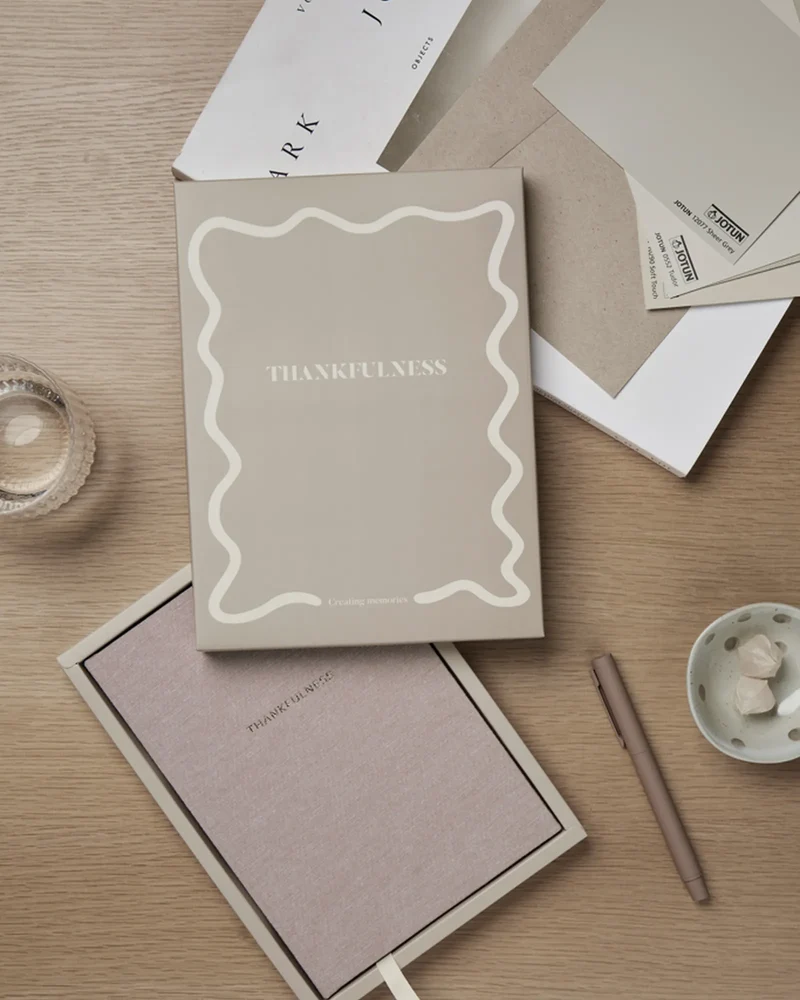 Carnet de notes papier recyclé Vinga Thankfulness à personnaliser