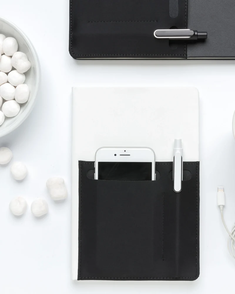 Carnet de notes A5 PU avec pochettes à personnaliser