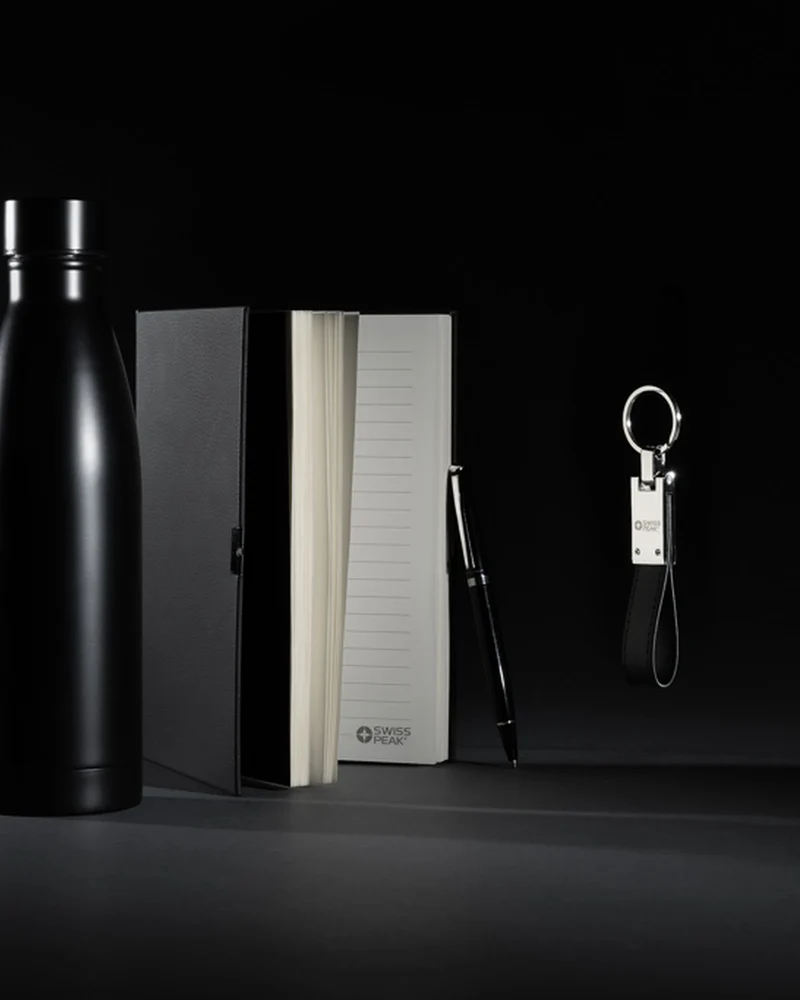 Set cadeau d'affaires luxe avec bouteille à personnaliser