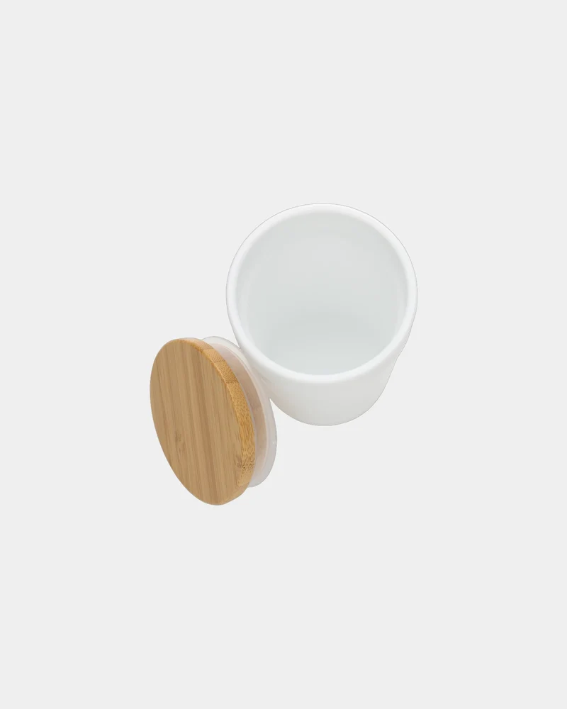 Mug 300ml PP recyclé GRS avec couvercle en bambou à personnaliser