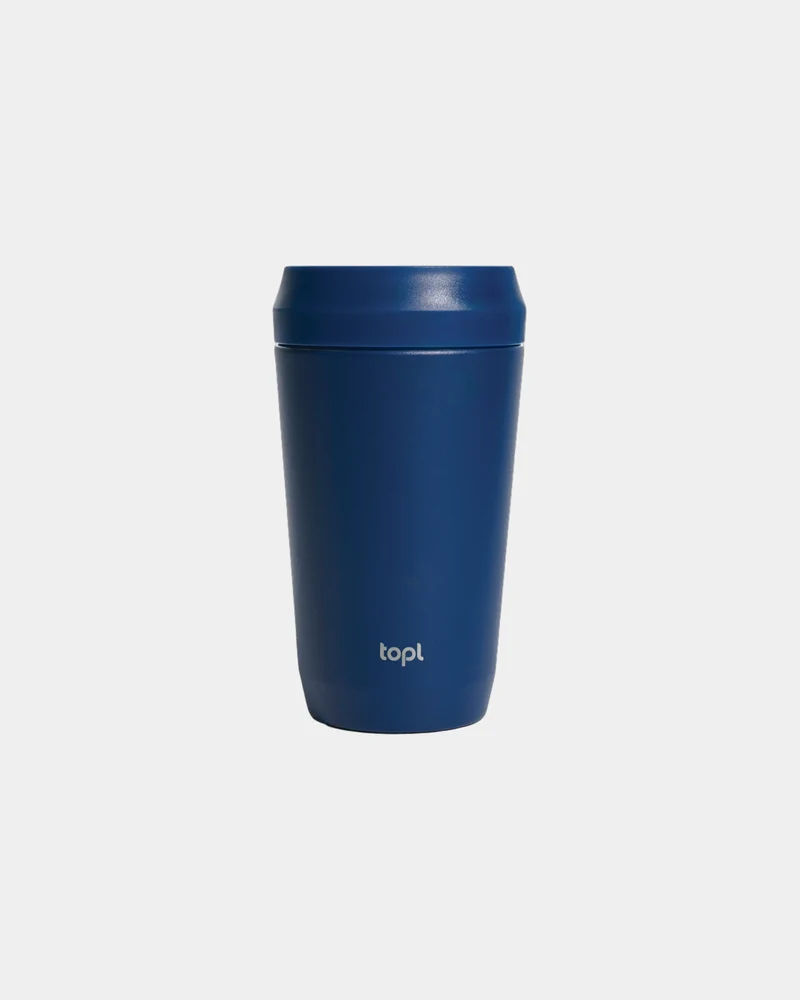 Mug 354 ml avec couvercle 360 en acier recyclé à personnaliser
