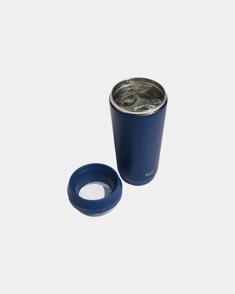 Mug 354 ml avec couvercle 360 en acier recyclé à personnaliser