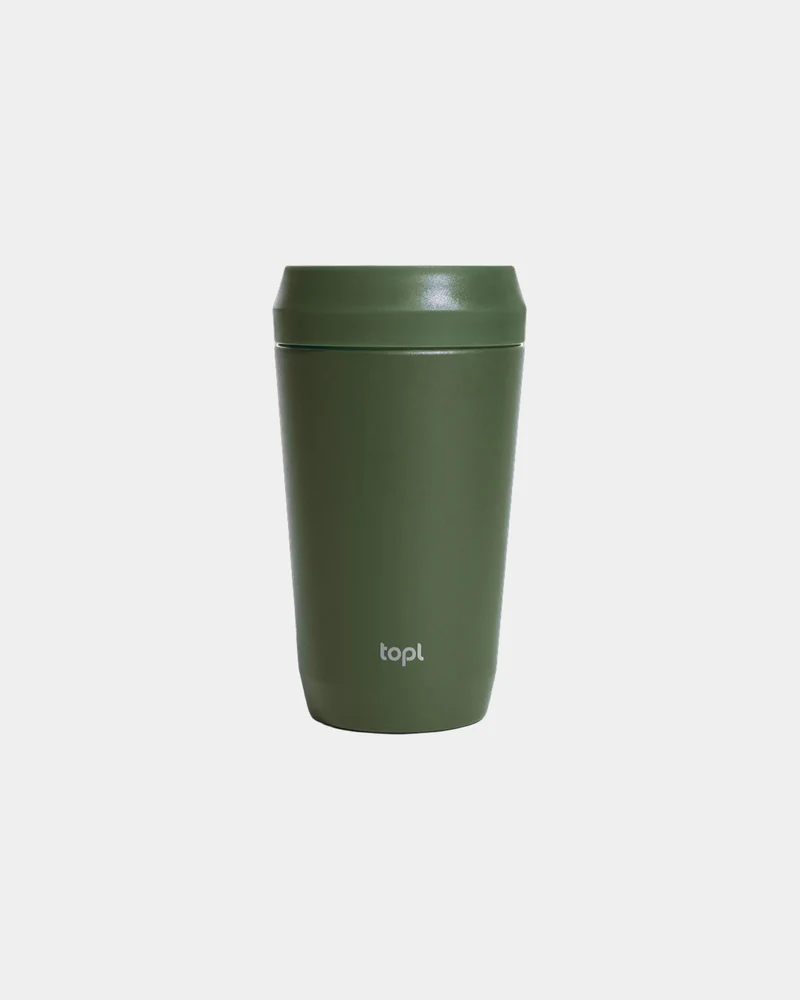 Mug 354 ml avec couvercle 360 en acier recyclé à personnaliser