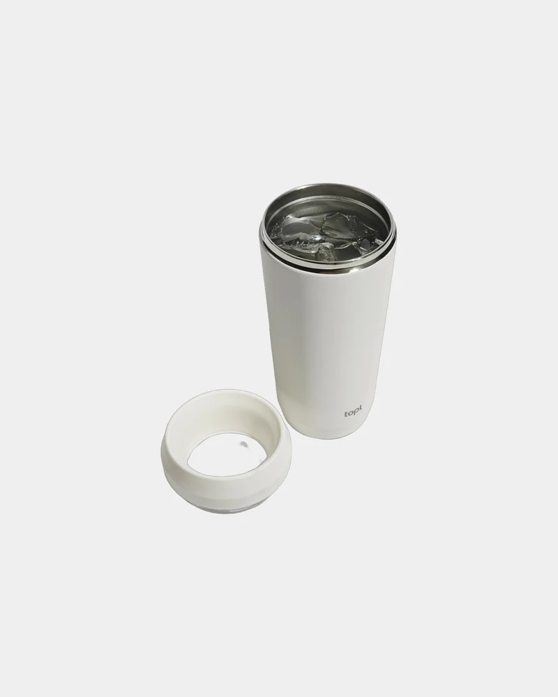 Mug 354 ml avec couvercle 360 en acier recyclé à personnaliser
