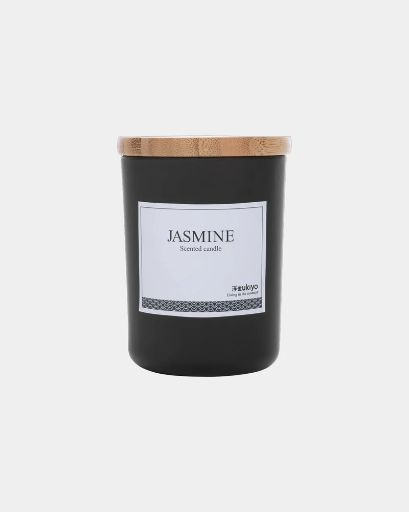 Bougie parfumée avec couvercle en bambou Ukiyo à personnaliser