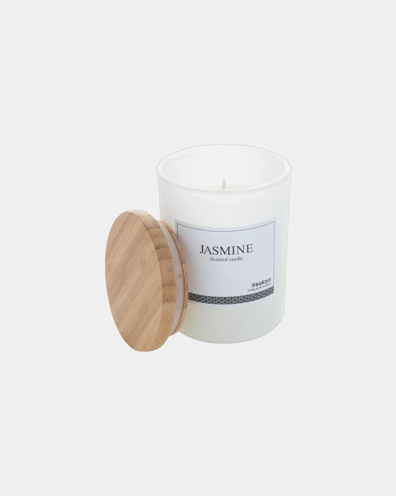 Bougie parfumée avec couvercle en bambou Ukiyo à personnaliser