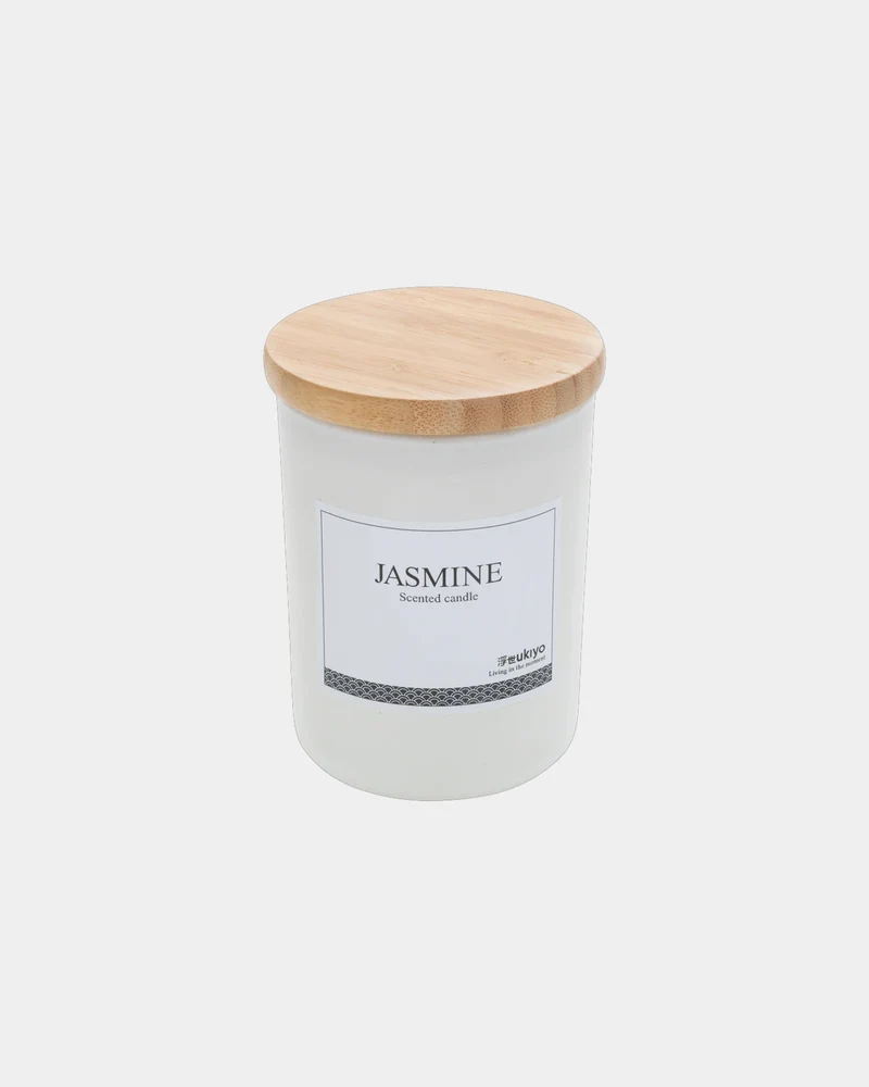 Bougie parfumée avec couvercle en bambou Ukiyo à personnaliser