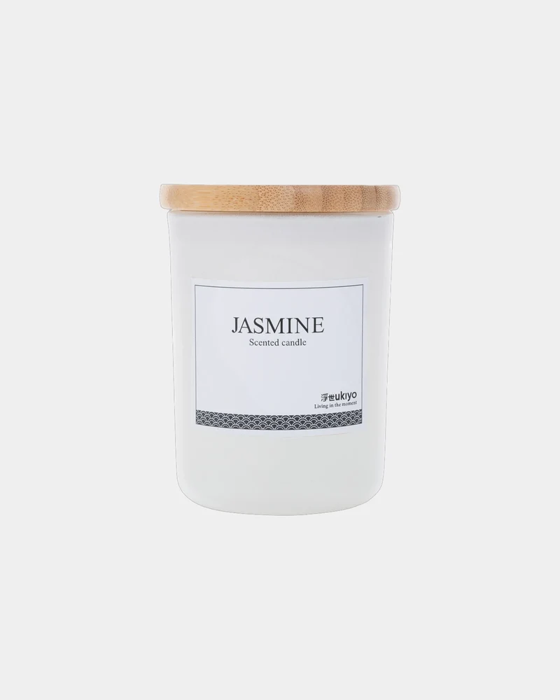 Bougie parfumée avec couvercle en bambou Ukiyo à personnaliser