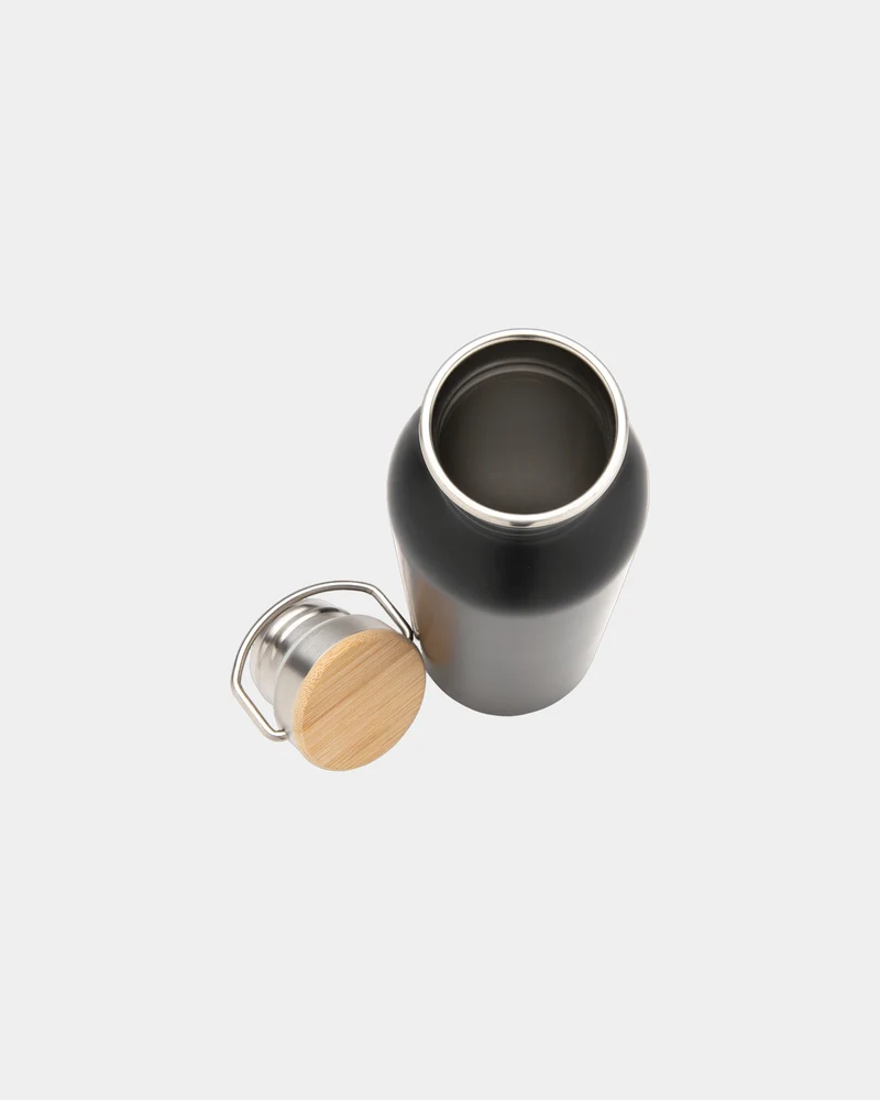 Bouteille inox 710ml avec couvercle en bambou à personnaliser