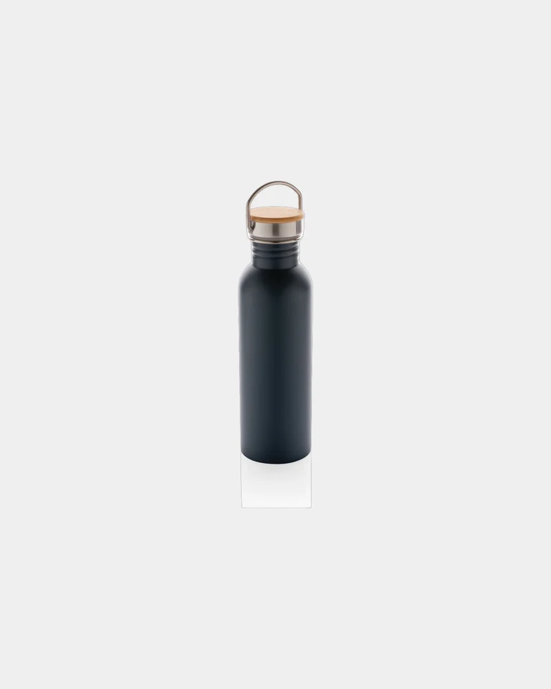 Bouteille inox 710ml avec couvercle en bambou à personnaliser